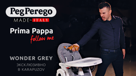 Стульчик Peg Perego Prima Pappa Wonder Grey