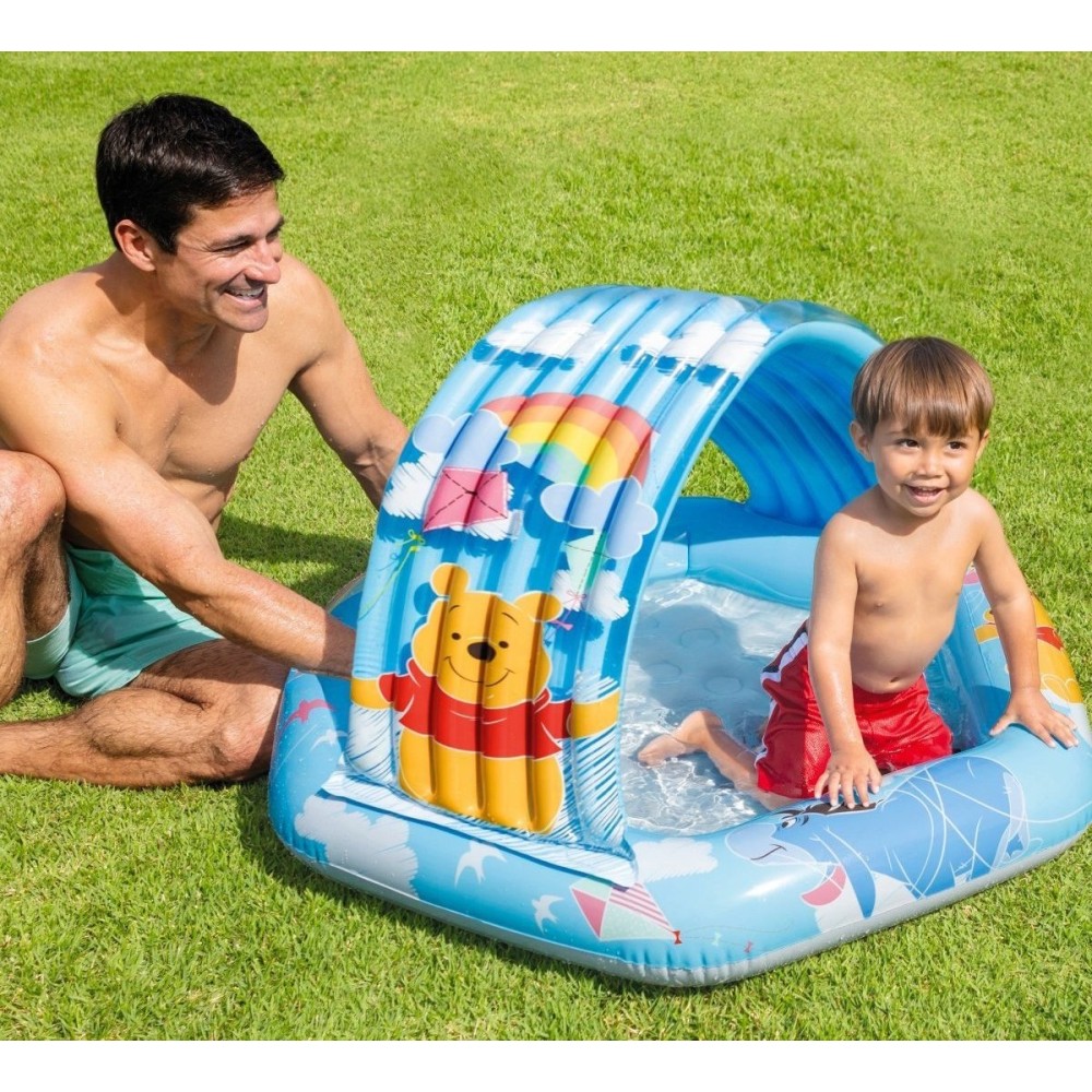 Басейн дитячий надувний Intex Вінні Пух з навісом (Інтекс 58415)
