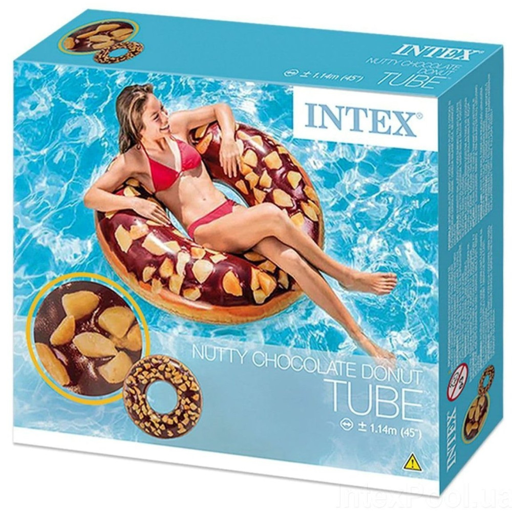 Надувной круг Шоколадный пончик Intex (Интекс 56263)