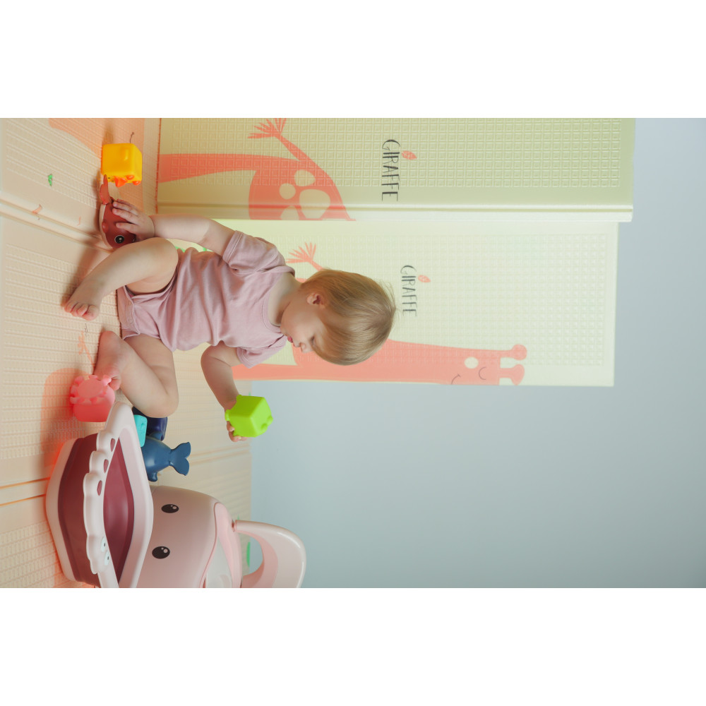 Тазик складний дитячий Babyhood Крокодил, рожевий (BH-747BP)
