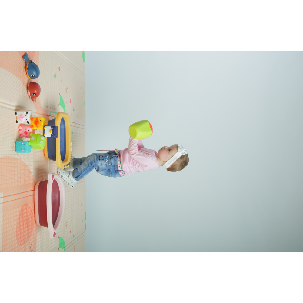 Тазик складний дитячий Babyhood Крокодил, рожевий (BH-747BP)