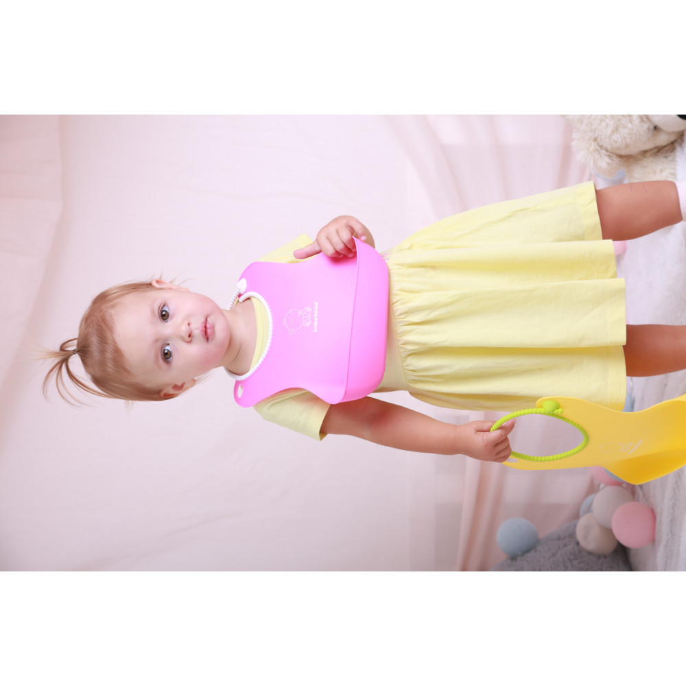 Силіконовий фартух для годування Babyhood, зелений (BH-401G)