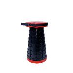 Складаний стільчик Babyhood, чорний з червоним (BH-515R)