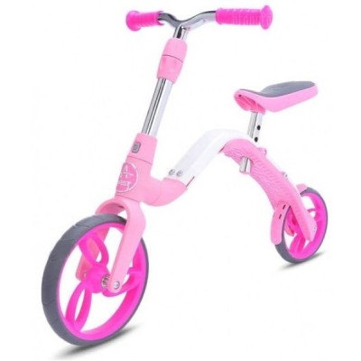Беговел-самокат aest розовый 2 в 1 (B02)