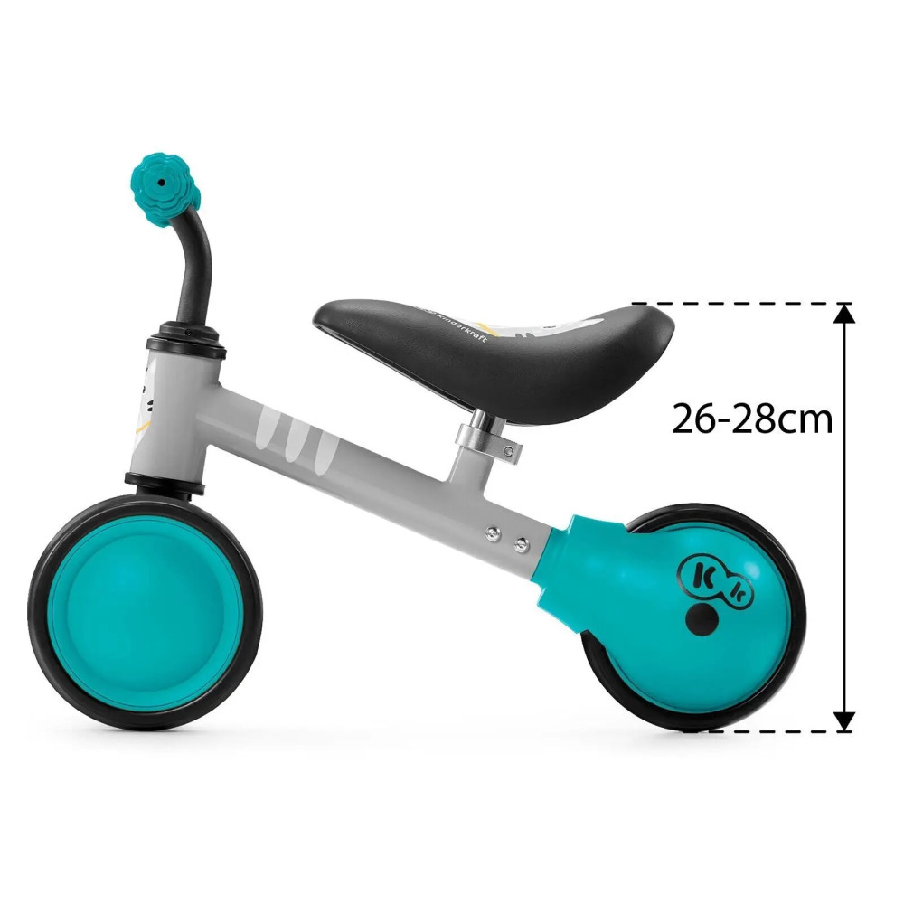Kinderkraft Cutie - триколісний міні-біговел (від 1 року, до 25 кг) • Turquoise (KKRCUTITRQ0000)