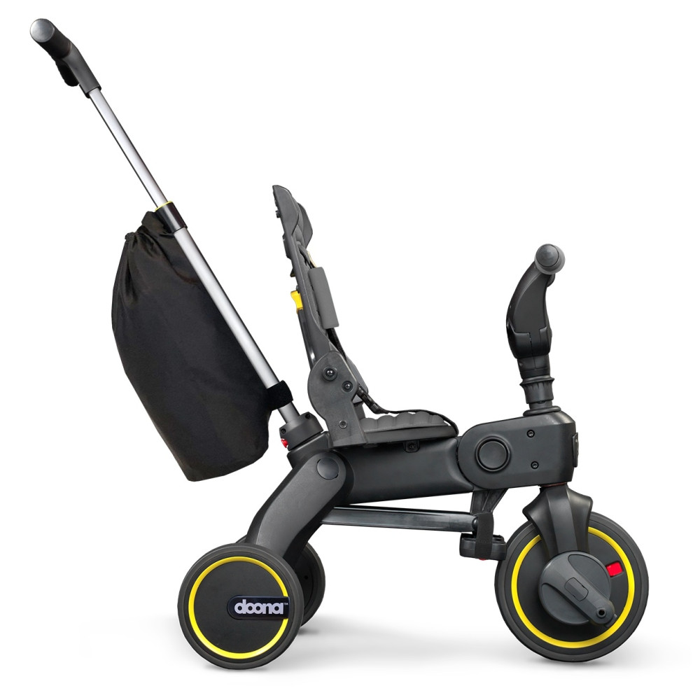 Doona Liki Trike S3 - складной детский трехколесный велосипед с родительской ручкой 5в1 (от 10 месяцев до 3 лет) • Grey Hound