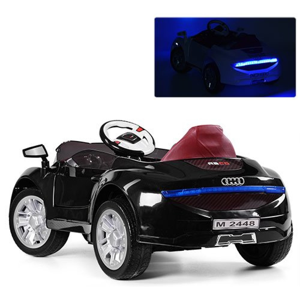 Дитячий електромобіль Audi M 2448 EBLR-2 чорний Дитячий електромобіль Audi M 2448 EBLR-2 чорний
