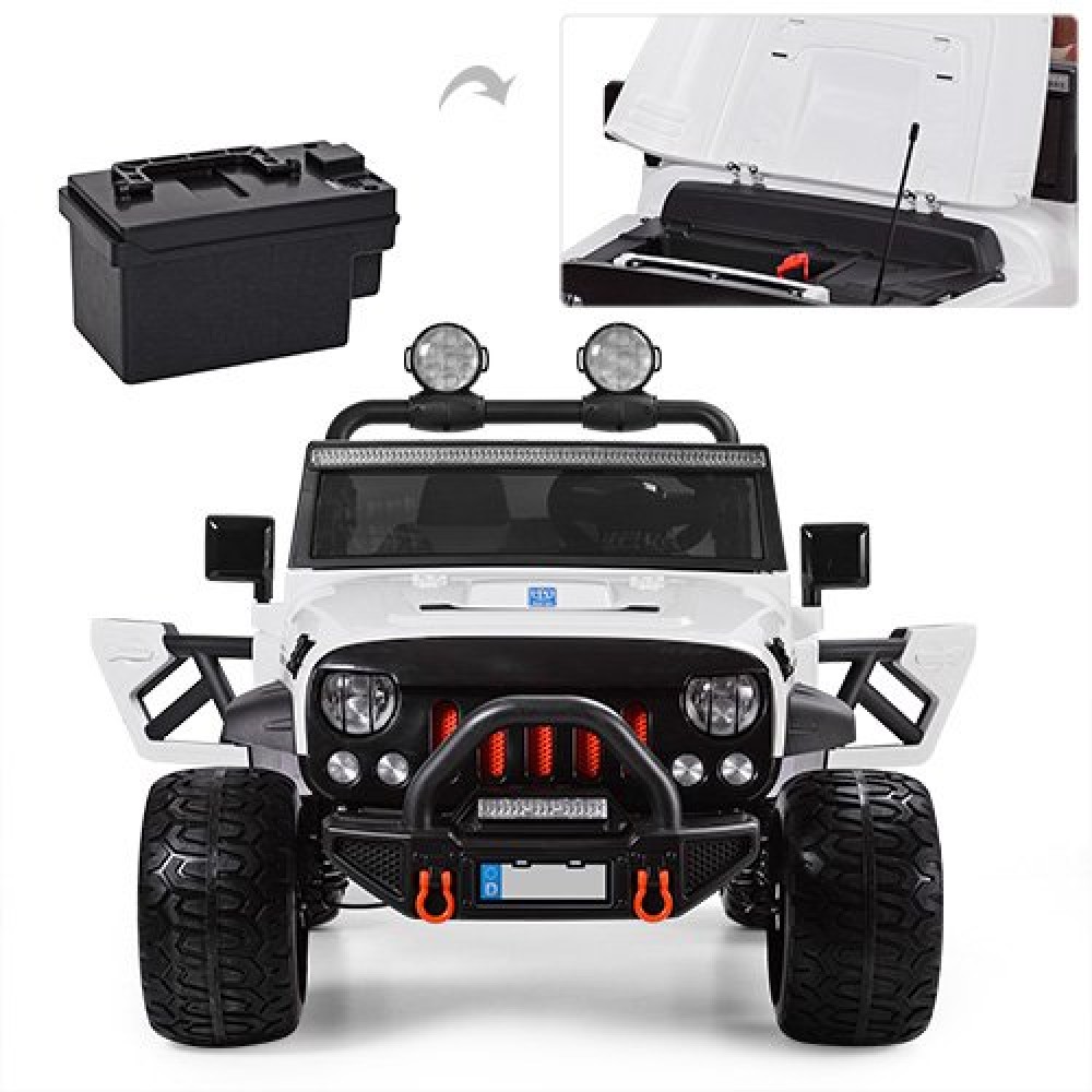Дитячий електромобіль Джип Jeep Wrangler M 3673EBLR-1 білий