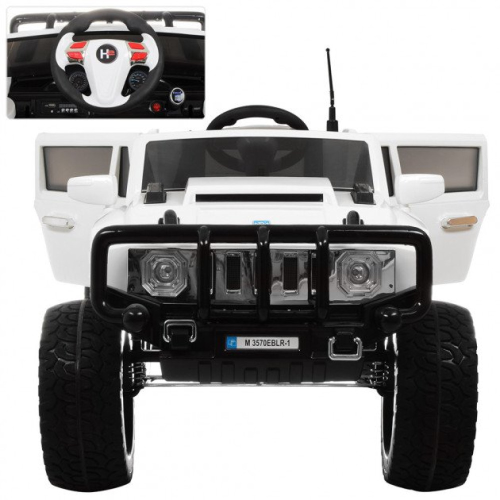 Дитячий електромобіль Джип Hummer M 3570 EBLR-1 білий Дитячий електромобіль Джип Hummer M 3570 EBLR-1 білий