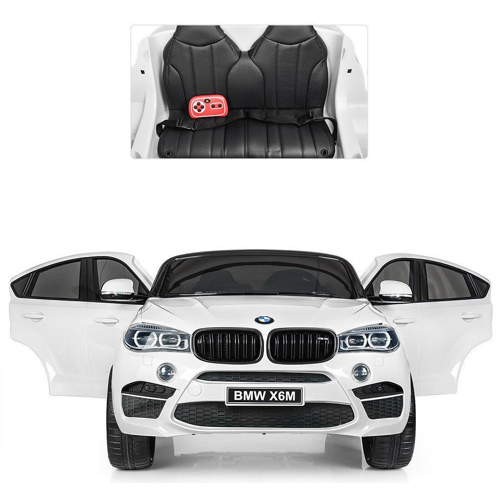 Детский электромобиль Джип 2168-1 BMW X6 M белый Детский электромобиль Джип 2168-1 BMW X6 M белый