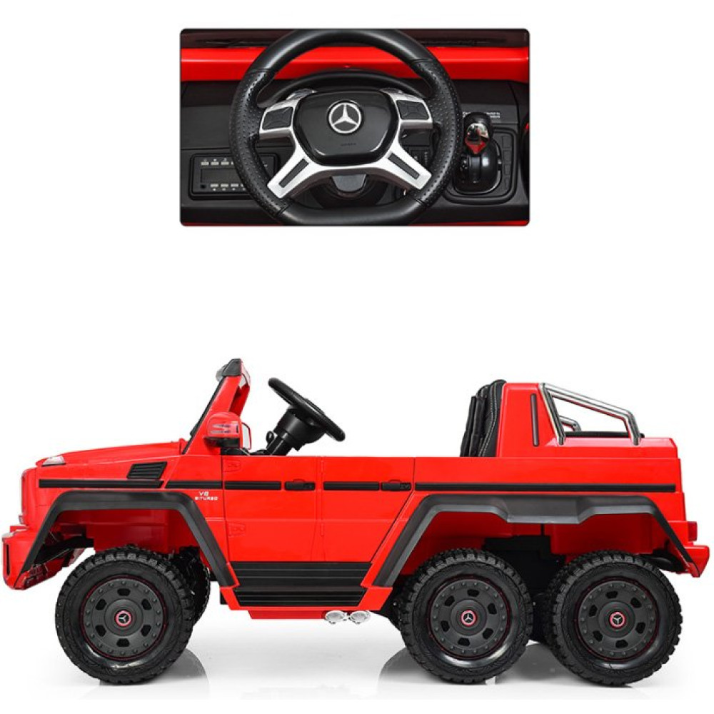 Дитячий електромобіль Джип Mercedes G63 M 3962 ABLR-3 червоний
