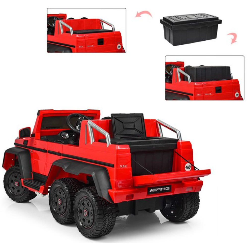 Дитячий електромобіль Джип Mercedes G63 M 3962 ABLR-3 червоний