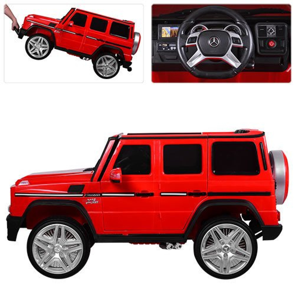 Дитячий електромобіль Джип Mercedes G65 AMG M 3567 EBLR-3 (4WD) червоний