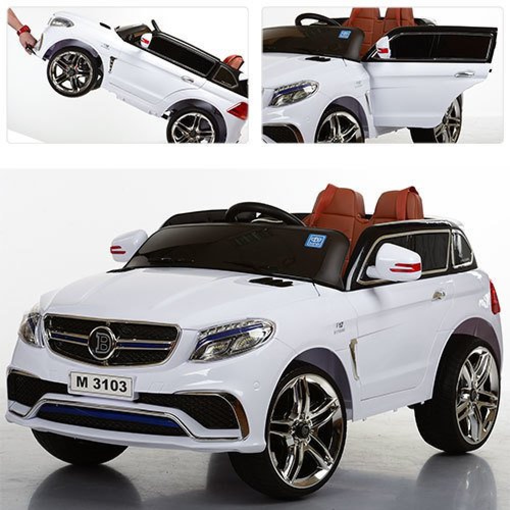 Дитячий електромобіль Джип Mercedes M 3103 (MP4) EBLR-1 білий
