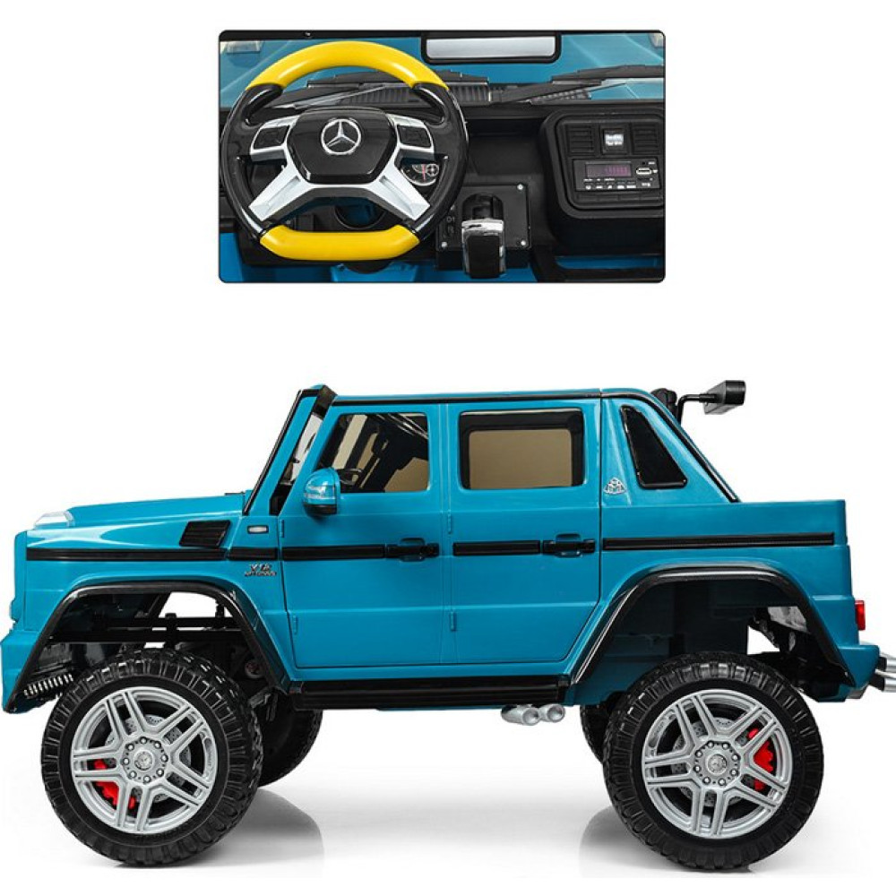Дитячий електромобіль Джип Mercedes M 4000 EBLR-4 синій