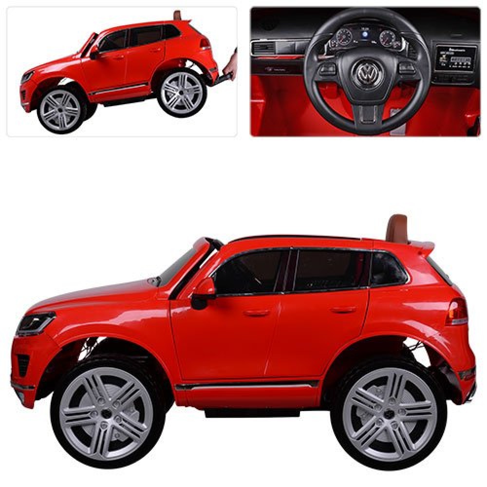 Детский электромобиль Джип Volkswagen Touareg M 3670 EBLR-3 Красный