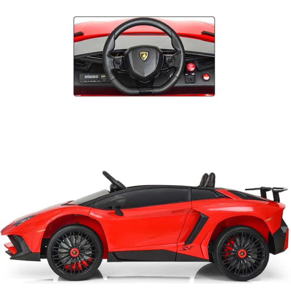 Дитячий електромобіль Lamborghini M 3903 EBLR-3 червоний Дитячий електромобіль Lamborghini M 3903 EBLR-3 червоний