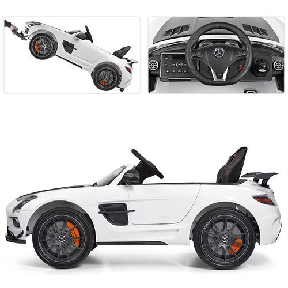 Дитячий електромобіль Mercedes M 2760 EBLR-1-2 білий-карбон