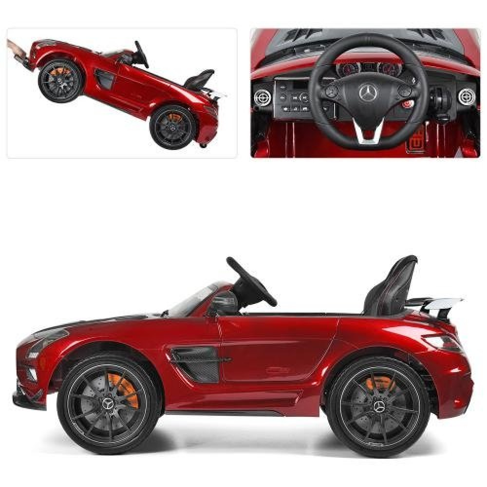Дитячий електромобіль Mercedes M 2760 EBLRS-3-2 червоний-карбон