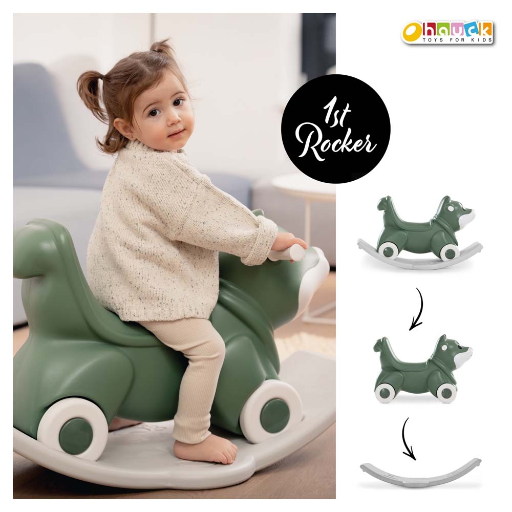 Качель-каталка 3 в 1 Hauck 1st Rocker Fox Green (80500-2) Качель-каталка 3 в 1 Hauck 1st Rocker Fox Green (80500-2)