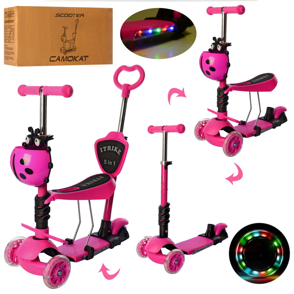 Детский самокат iTrike JR 3-077 Pink