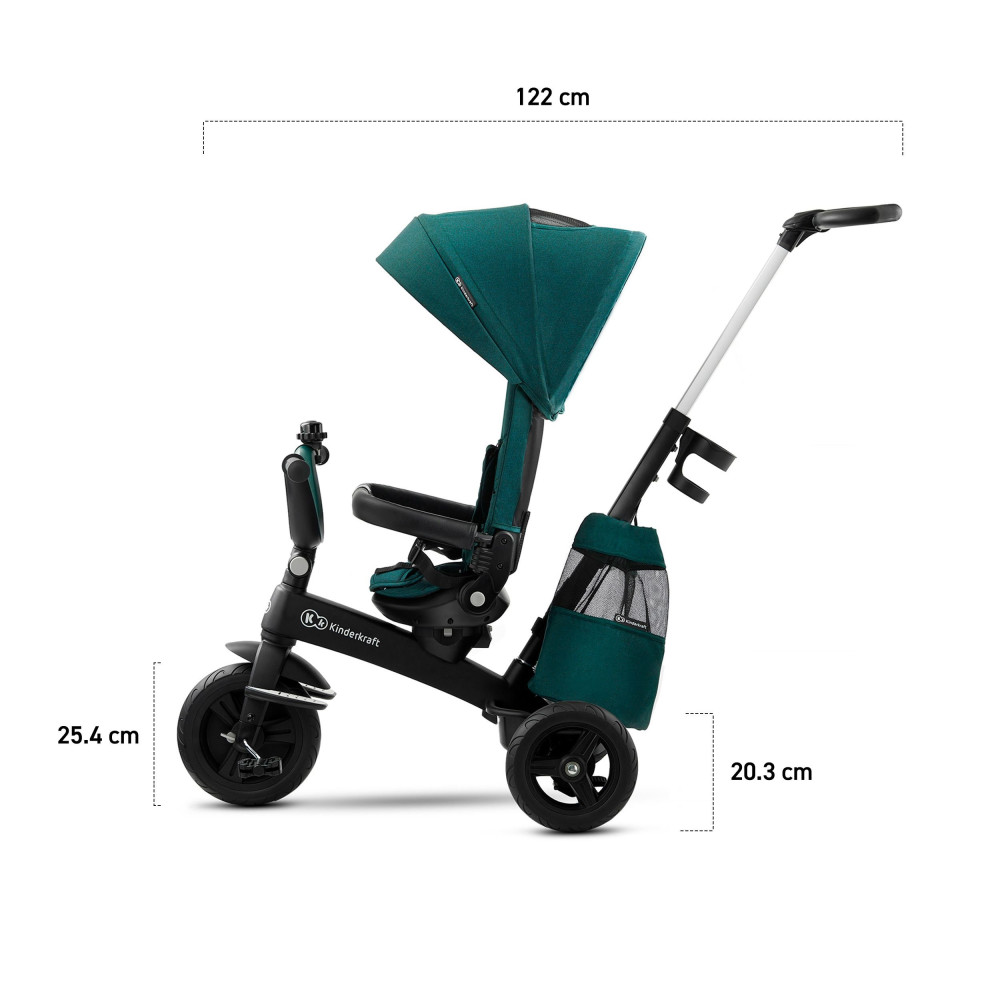 Kinderkraft Easytwist - трехколесный модульный велосипед c возможностью реверсивного хода (от 9 месяцев до 5 лет) • Grey (KKRETWIGRY0000)