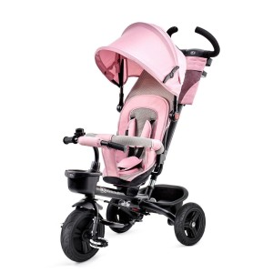 Kinderkraft Aveo - трехколесный велосипед с большими колесами и возможностью реверсивного хода (от 9 месяцев до 5 лет) • Pink (KKRAVEOPNK0000)