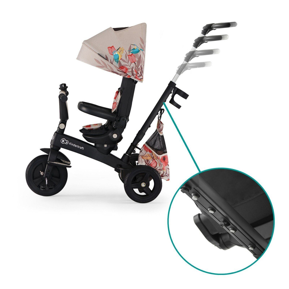 Kinderkraft Easytwist - трехколесный модульный велосипед c возможностью реверсивного хода (от 9 месяцев до 5 лет) • Bird (KKRETWIBRD0000)