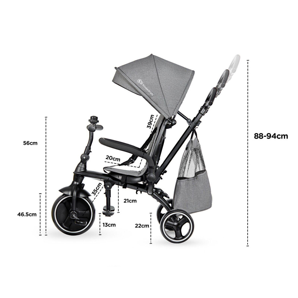 Триколісний велосипед Kinderkraft Jazz Grey (KKRJAZZGRY0000) Триколісний велосипед Kinderkraft Jazz Grey (KKRJAZZGRY0000)