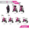 Трехколесный велосипед Smart Trike SmarTfold 500 7 в 1 розовый