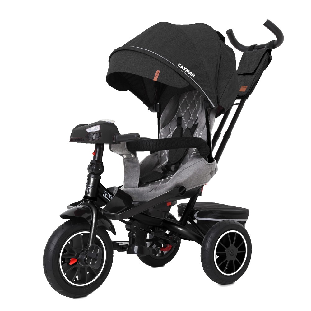 Велосипед триколісний Tilly Cayman Т-381/7 з пультом Темно-сірий льон