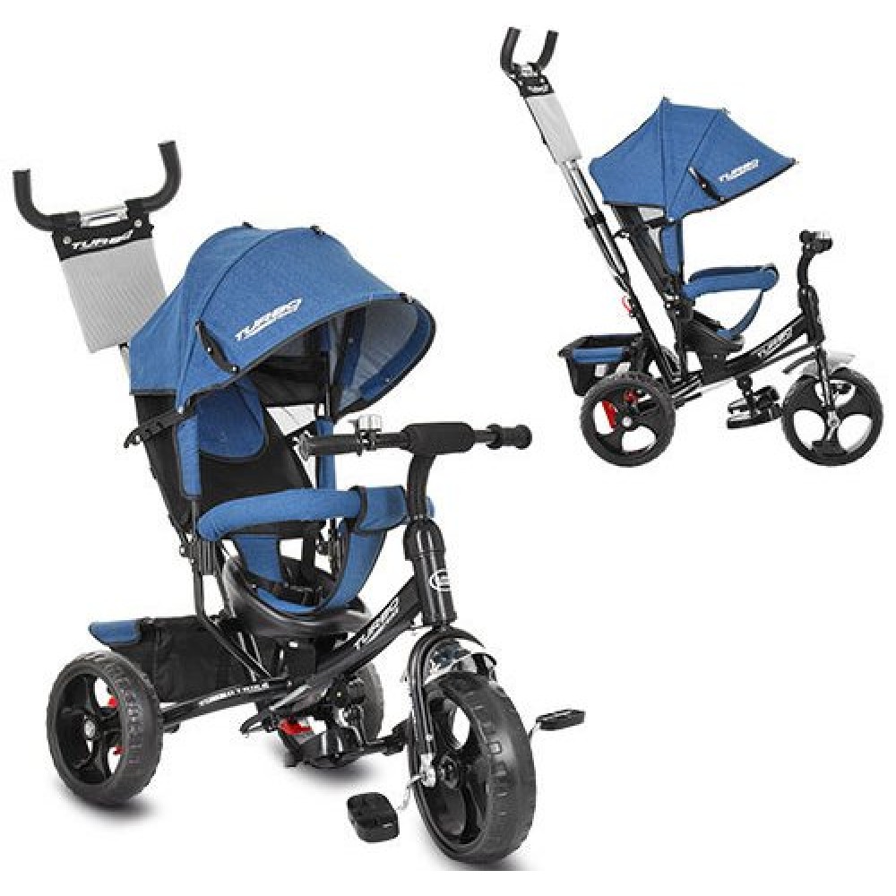 Велосипед трехколесный Turbo Trike M 3113J-16 EVA синий (Турбо Трайк)