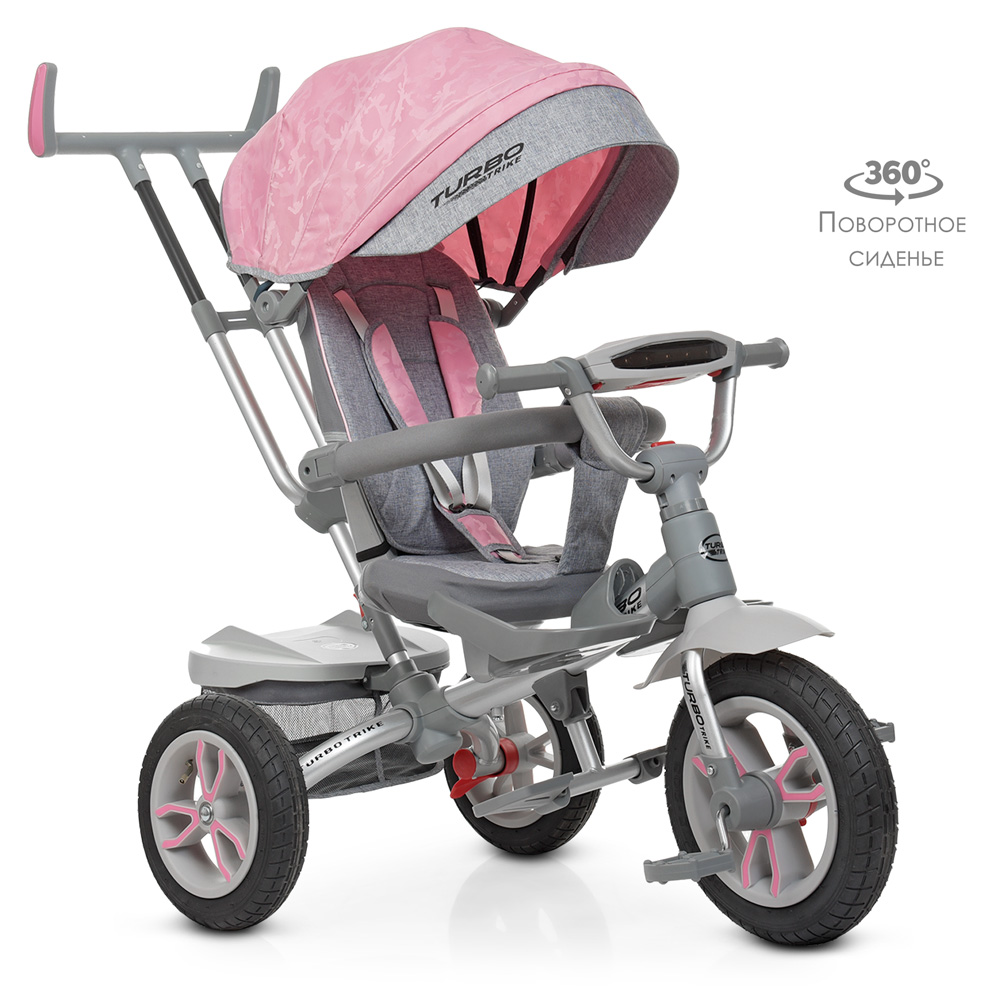 Велосипед триколісний Turbo Trike M 4058-15 рожевий (Турбо Трайк)