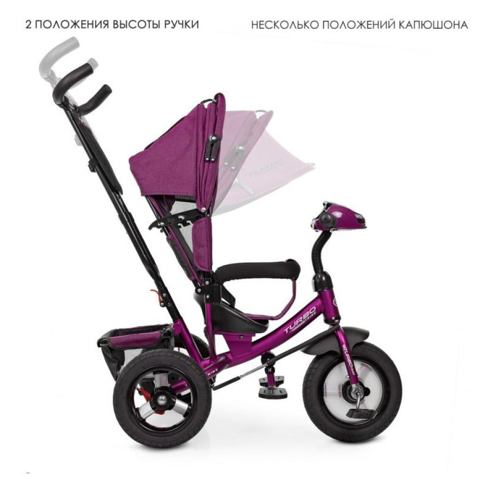 Велосипед трехколесный Turbo Trike M 3115HA-18L фуксия (Турбо Трайк)