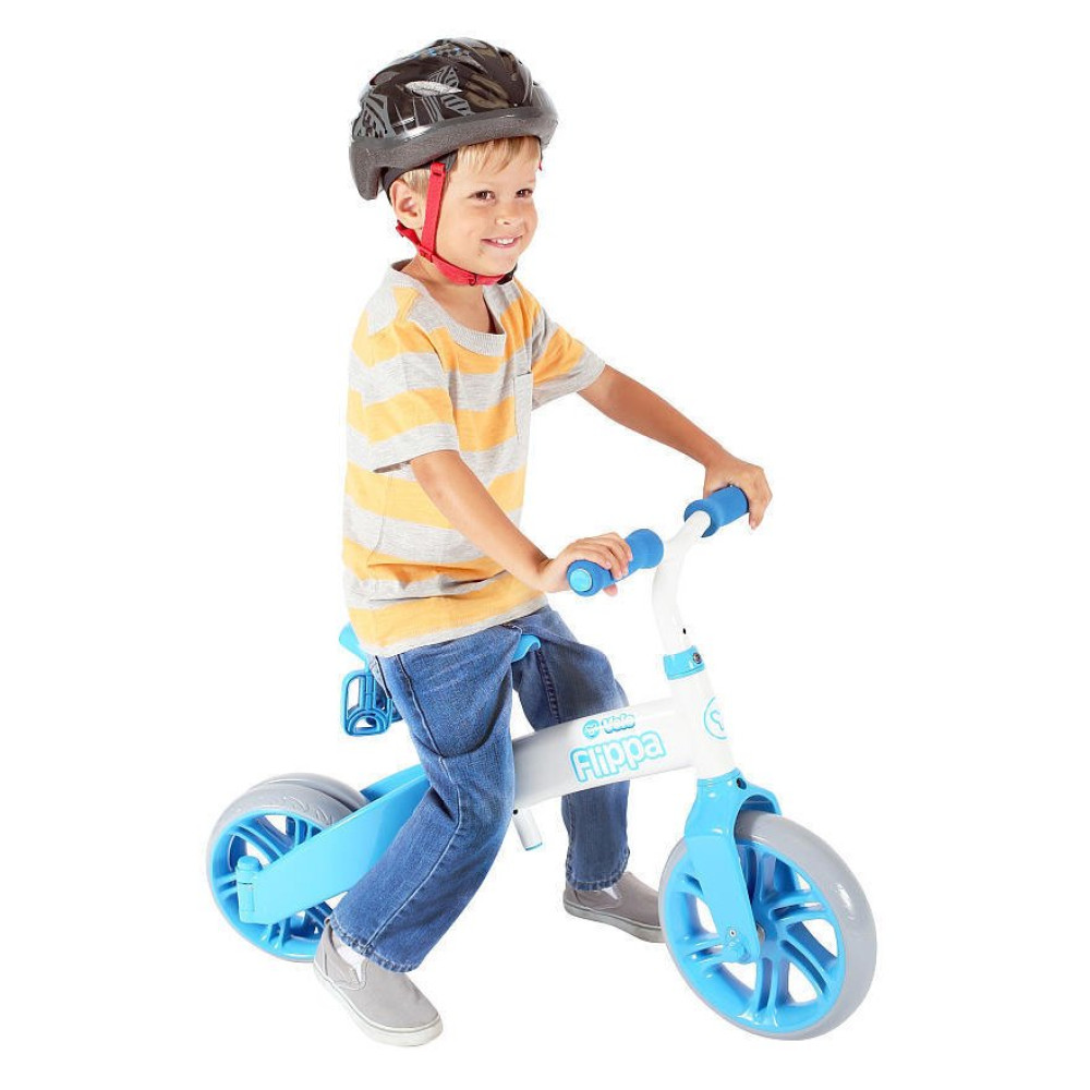 Беговел 2 в 1 Yvolution Velo Flippa голубой (100612)