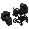 Коляска 2 в 1 Bair Kiwi кожа 100% BK-15 черный