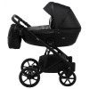 Коляска 2 в 1 Bair Kiwi кожа 100% BK-15 черный