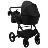 Коляска 2 в 1 Bair Kiwi кожа 100% BK-15 черный