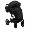 Коляска 2 в 1 Bair Kiwi кожа 100% BK-15 черный