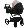Коляска 2 в 1 Bair Kiwi кожа 100% BK-18/15 капучино - черный