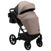 Коляска 2 в 1 Bair Kiwi кожа 100% BK-18/15 капучино - черный