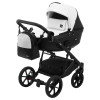 Коляска 2 в 1 Bair Kiwi кожа 100% BK-51/15 белый - черный