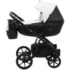 Коляска 2 в 1 Bair Kiwi кожа 100% BK-51/15 белый - черный