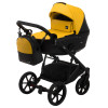 Коляска 2 в 1 Bair Kiwi кожа 100% BK-63/15 желтый - черный
