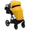 Коляска 2 в 1 Bair Kiwi кожа 100% BK-63/15 желтый - черный