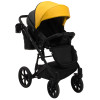 Коляска 2 в 1 Bair Kiwi кожа 100% BK-63/15 желтый - черный