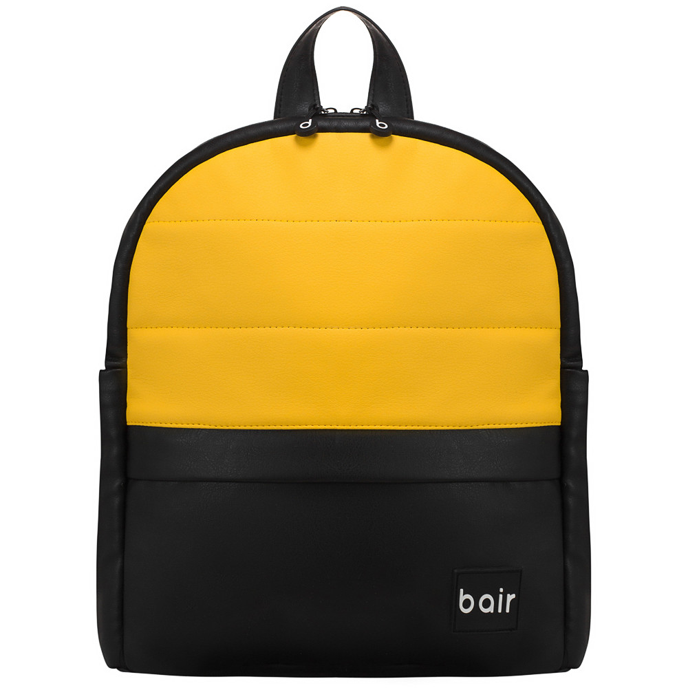 Коляска 2 в 1 Bair Kiwi кожа 100% BK-63/15 желтый - черный