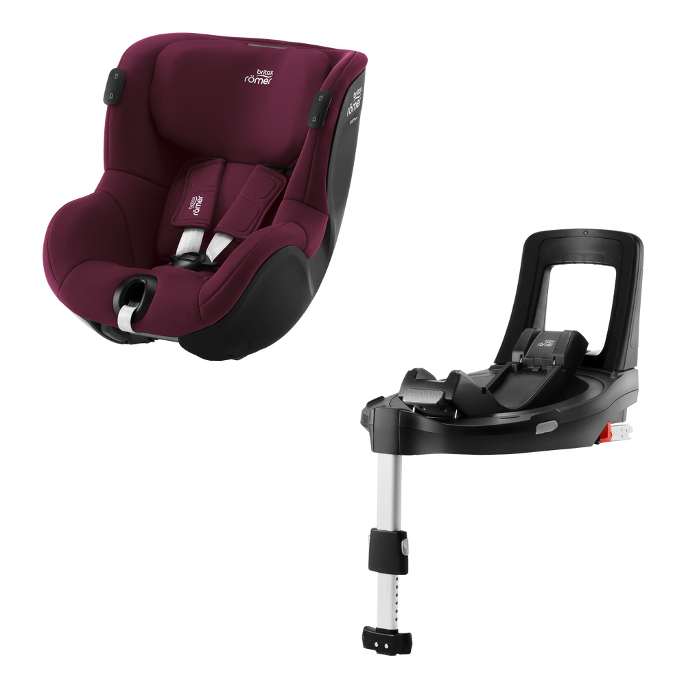 Автокрісло Britax-Romer Dualfix iSense Burgundy Red з платформою Flex Base iSense