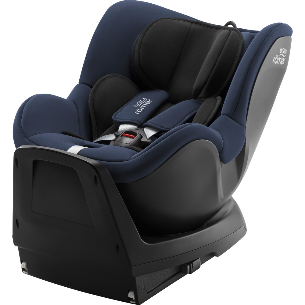 Britax Romer Dualfix Plus - автокресло для новорожденного (от 0 до 4 лет / 40 - 105 см) с функцией поворота на 360 градусов (против и по ходу движения), с креплением ISOFIX • Moonlight Blue
