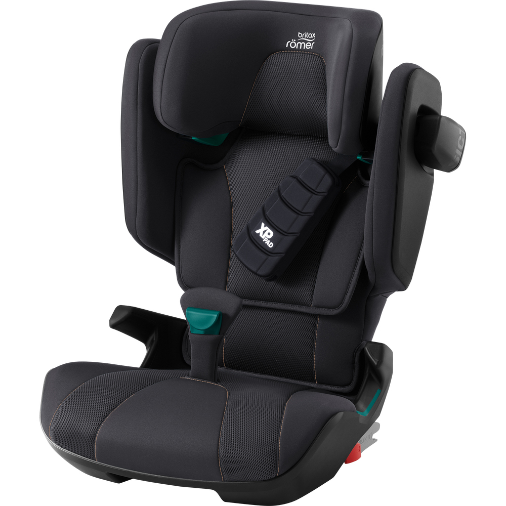 Britax Romer Kidfix i-Size - автокресло для детей (от 3.5 до 12 лет / 100 - 150 см), накладка на ремень, дополнительная боковая защита, система SecureGuard • Fossil Grey